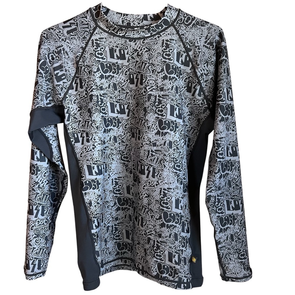 LOST Kids XL Surf Swim Shirt Abstract Grafitti Print Polyester Spandex